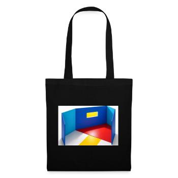 Abstrakter geometrischer Minimalismus - Stoffbeutel - Schwarz - Vorne