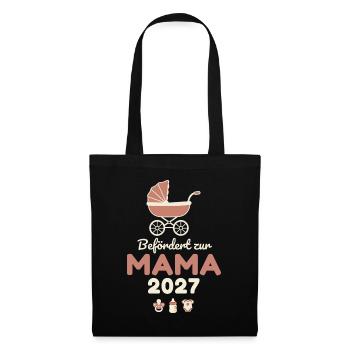 Befördert zur Mama 2027 – Süß - Stoffbeutel - Schwarz - Vorne