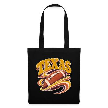 Texas Football Retro Wirbel - Stoffbeutel - Schwarz - Vorne