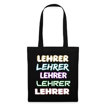 Beruf Lehrer - Stoffbeutel - Schwarz - Vorne