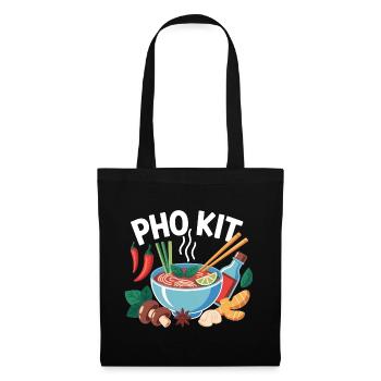 Pho Kit Lustige Vietnamesische Essensliebhaber - Stoffbeutel - Schwarz - Vorne