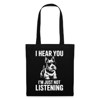 Scottish Terrier Spruch Scottish Terrier Geschenk  - Stoffbeutel - Schwarz - Vorne