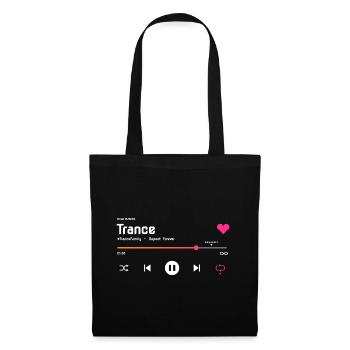 Trance Music Player - Repeat Forever - Stoffbeutel - Schwarz - Vorne