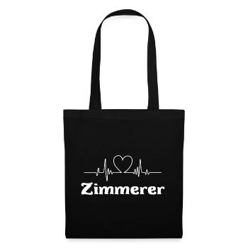 Zimmerer Zimmermann - Stoffbeutel - Schwarz - Vorne