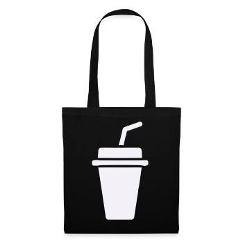 ToGo Becher Icon - Stoffbeutel - Schwarz - Vorne