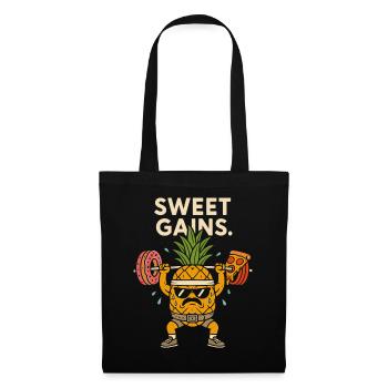 Sweet gains - Stoffbeutel - Schwarz - Vorne