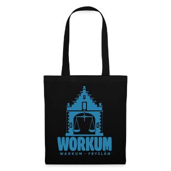Workum Warkum Friesland Waag Retro Ijsselmeer - Stoffbeutel - Schwarz - Vorne