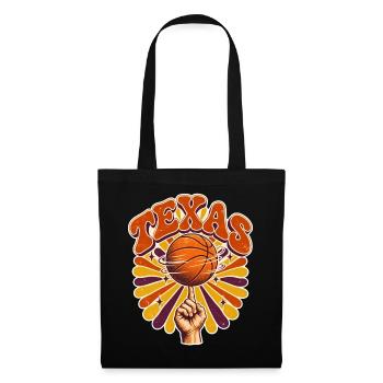 Texas Basketball Psychedelisch Burst - Stoffbeutel - Schwarz - Vorne
