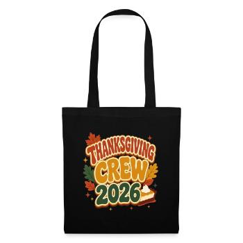 Thanksgiving Crew 2026 – Familien Gruppenshirt - Stoffbeutel - Schwarz - Vorne