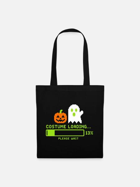 Hallowe Costume Loading Retro Gamer - Stoffbeutel - Schwarz