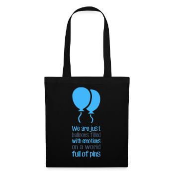 Wir sind nur Luftballons - Stoffbeutel - Schwarz - Vorne