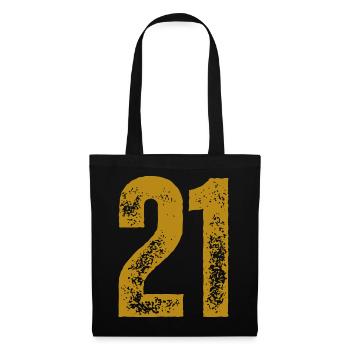 21 - Stoffbeutel - Schwarz - Vorne