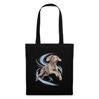 Weimaraner - Stoffbeutel - Schwarz - Vorne
