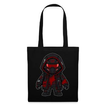 Cyberpunk Ninja – Zukünftiges Shinobi-Kunstspielzeug - Stoffbeutel - Schwarz - Vorne