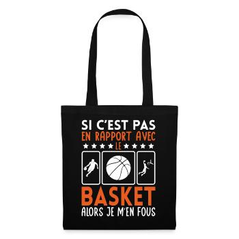 Wenn es nicht mit Basketball zu tun hat, ist mir das egal - Stoffbeutel - Schwarz - Vorne