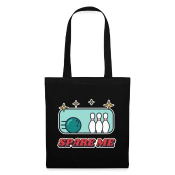 Spare Me Retro Bowling - Stoffbeutel - Schwarz - Vorne
