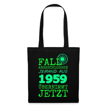 abgeschlossen 1959 - Stoffbeutel - Schwarz - Vorne
