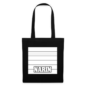 Narin als Schwester - Stoffbeutel - Schwarz - Vorne
