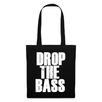 Lass den Bass fallen - Stoffbeutel - Schwarz - Vorne