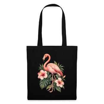 Niedlicher Flamingo Süße Flamingos - Stoffbeutel - Schwarz - Vorne