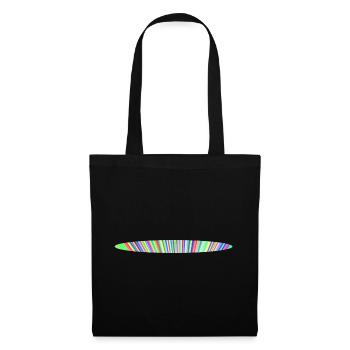 Regenbogen-Oval-Design - Stoffbeutel - Schwarz - Vorne
