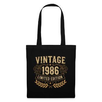 Vintage 1986 Limited Edition - Stoffbeutel - Schwarz - Vorne