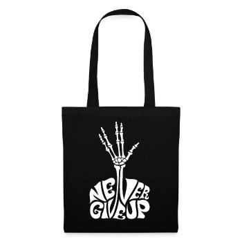 never give up ! halloween Lebe lang und in Frieden - Stoffbeutel - Schwarz - Vorne