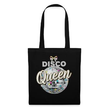 Disco Queen Discokugel Vintage Geburtstag Party - Stoffbeutel - Schwarz - Vorne