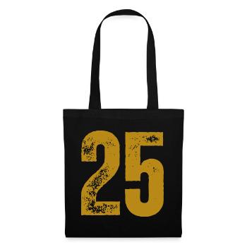 25 - Stoffbeutel - Schwarz - Vorne