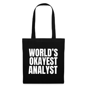 Der beste Analyst der Welt Humor - Stoffbeutel - Schwarz - Vorne