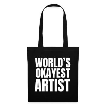 Der beste Künstler der Welt Lustiger Kunsthumor - Stoffbeutel - Schwarz - Vorne