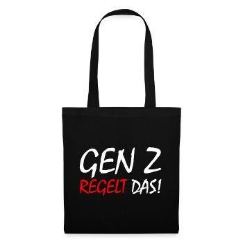 gen z regelt das - Stoffbeutel - Schwarz - Vorne