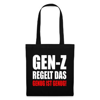 gen z regelt das - Stoffbeutel - Schwarz - Vorne