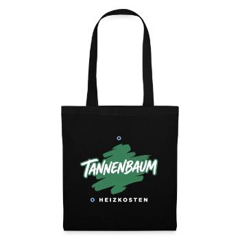 Tannenbaum Heizkosten Weihnachtsshirt Satire - Stoffbeutel - Schwarz - Vorne