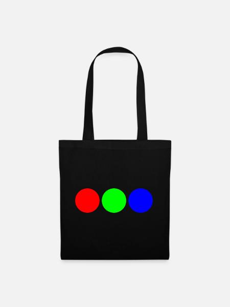Triaden-Neonkreise - Stoffbeutel - Schwarz