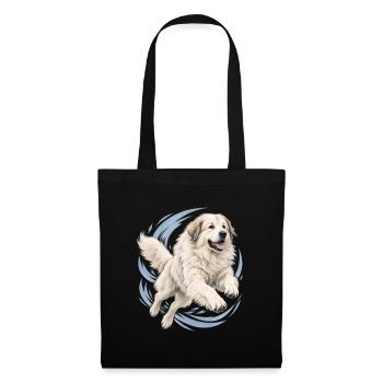 Pyrenäenhund - Stoffbeutel - Schwarz - Vorne