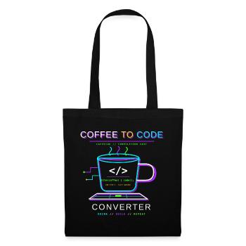 Coffee to Code Converter - Stoffbeutel - Schwarz - Vorne