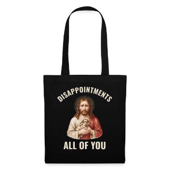Disappointments Jesus mit Ziege - Stoffbeutel - Schwarz - Vorne