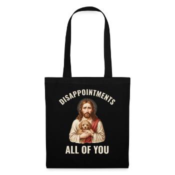 Disappointments Jesus mit Pudel - Stoffbeutel - Schwarz - Vorne