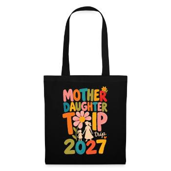 Mother Daughter Trip 2027 Floral - Stoffbeutel - Schwarz - Vorne