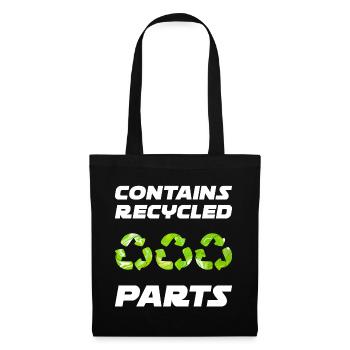 Contains Recycled Parts Organspende Transplantat - Stoffbeutel - Schwarz - Vorne