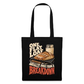 Sauerteig Bäcker Brot Backen - Stoffbeutel - Schwarz - Vorne