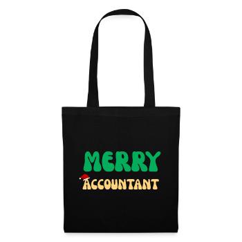 Frohe Buchhalter-Weihnachtspullover CPA-Bürogeschenk - Stoffbeutel - Schwarz - Vorne