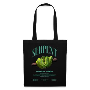 Green Tree Python Modern Reptile Keeper Streetwear - Stoffbeutel - Schwarz - Vorne