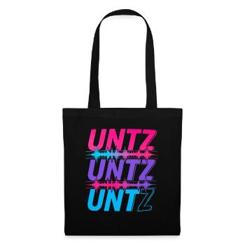 UNTZ UNTZ UNTZ Techno Raver Goa Trance Festival - Stoffbeutel - Schwarz - Vorne