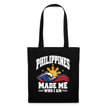 Pinoy Stolz Philippinen Amerikanische Wurzeln - Stoffbeutel - Schwarz - Vorne