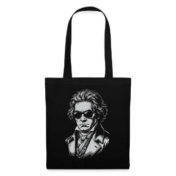 Beethoven-Porträt - Stoffbeutel - Schwarz - Vorne