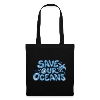 Save Our Oceans - Stoffbeutel - Schwarz - Vorne
