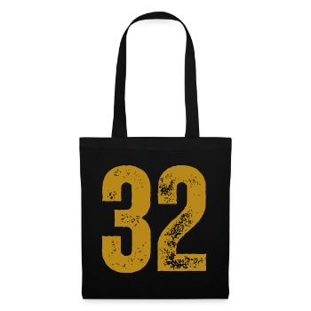 32 - Stoffbeutel - Schwarz - Vorne