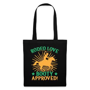 Western Rider Rodeo Love Booty Approved Cowgirl - Stoffbeutel - Schwarz - Vorne